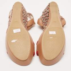 Stuart Weitzman  Brown Leather Wedge Ankle Strap Sandals Size 39.5