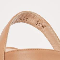 Stuart Weitzman  Brown Leather Wedge Ankle Strap Sandals Size 39.5