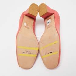 Stuart Weitzman Pink Suede Block Heel Pumps Size 36
