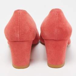 Stuart Weitzman Pink Suede Block Heel Pumps Size 36