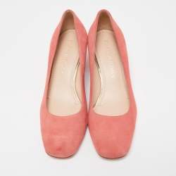 Stuart Weitzman Pink Suede Block Heel Pumps Size 36