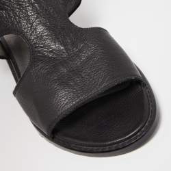 Stuart Weitzman Black Leather Gladiator Backview Sandals Size 35