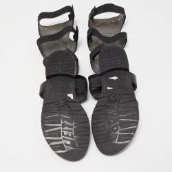 Stuart Weitzman Black Leather Gladiator Backview Sandals Size 35