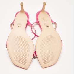 Stuart Weitzman Pink Patent Leather Slide Sandals Size 41