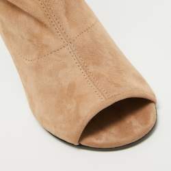 Stuart Weitzman Beige Suede Knee Length Boots 37.5