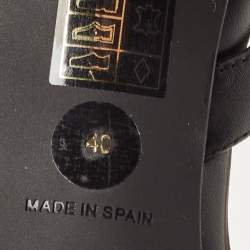 Pre Owned Stuart Weitzman Black Leather and Patent Slingback Pumps Size 40  