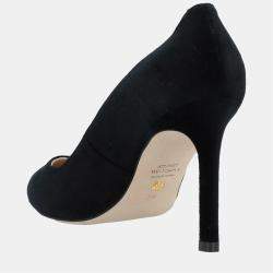 Pre Owned Stuart Weitzman Black Velvet Pumps 41