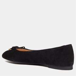 Pre Owned Stuart Weitzman Black Suede Ballet Flats Size 36