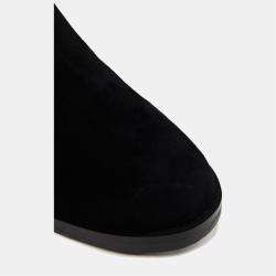 Pre Owned Stuart Weitzman Black Suede Over The Knee Boots Size 40