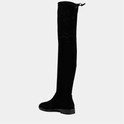 Pre Owned Stuart Weitzman Black Suede Over The Knee Boots Size 40