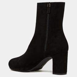 Stuart Weitzman Suede Block Heel Ankle Boots 37