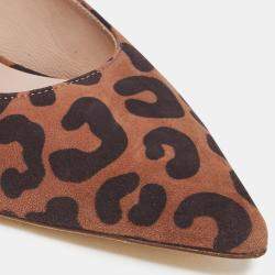 Stuart Weitzman Brown Leopard Print Suede Pumps Size 39