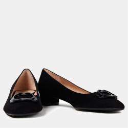Stuart Weitzman Black Suede Ballet Flats 35.5