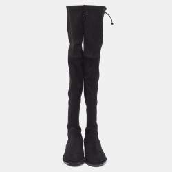 Stuart Weitzman Black Suede Lowland Over The Knee Boots Size 37