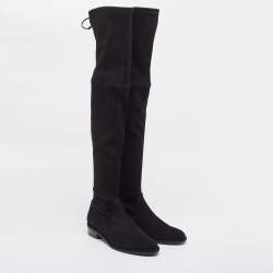 Stuart Weitzman Black Suede Lowland Over The Knee Boots Size 37