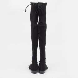Stuart Weitzman Black Suede Lowland Over The Knee Boots Size 37