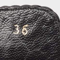 Stuart Weitzman Black/White Woven Leather Riviera Smoking Slippers Size 36