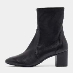 Stuart Weitzman Black Leather Ankle Boots Size 36