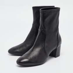 Stuart Weitzman Black Leather Ankle Boots Size 36