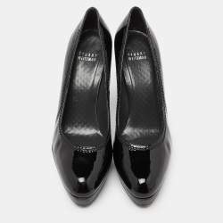 Stuart Weitzman Black Patent Leather Platform Pumps Size 39.5