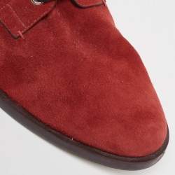 Stuart Weitzman Red Suede and Leather Ankle Boots Size 42.5