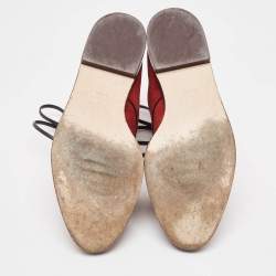 Stuart Weitzman Red Suede and Leather Ankle Boots Size 42.5