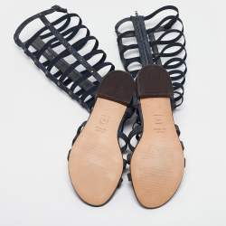 Stuart Weitzman Blue Denim Gladiator Flat Sandals Size 36