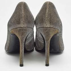 Stuart Weitzman Metallic Lurex Fabric Pointed Toe Pumps Size 36.5
