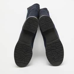 Stuart Weitzman Navy Blue Suede Knee Length Boots Size 38