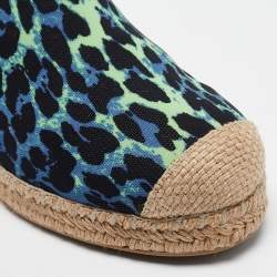 Stuart Weitzman Multicolor Canvas Slip On Espadrille Flats Size 37.5