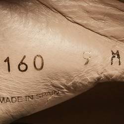 Pre Owned Stuart Weitzman Black Leather Ankle Length Boots Size 39.5