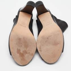 Stuart Weitzman Black Leather Cutout Elastic Booties Size 39