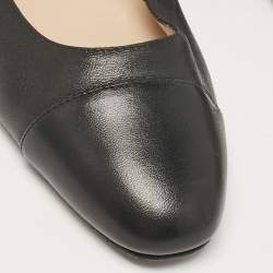 Stuart Weitzman Black Leather Slip On Ballet Flats Size 40