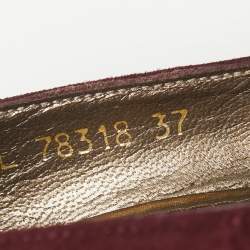 Stuart Weitzman Burgundy Suede Pointed Toe Pumps Size 37