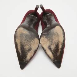 Stuart Weitzman Burgundy Suede Pointed Toe Pumps Size 37