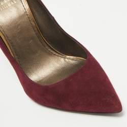 Stuart Weitzman Burgundy Suede Pointed Toe Pumps Size 37
