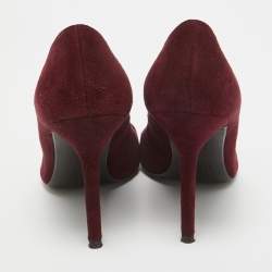 Stuart Weitzman Burgundy Suede Pointed Toe Pumps Size 37