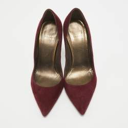 Stuart Weitzman Burgundy Suede Pointed Toe Pumps Size 37