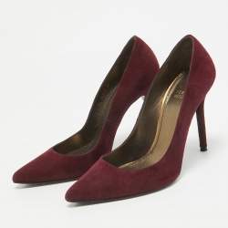 Stuart Weitzman Burgundy Suede Pointed Toe Pumps Size 37