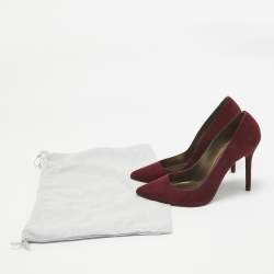 Stuart Weitzman Burgundy Suede Pointed Toe Pumps Size 37
