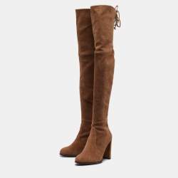 Stuart Weitzman Brown Suede Knee Length Boots Size 39