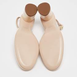 مملوكة مسبقًا Stuart Weitzman Cream Patent Leather Coretta Pumps Size 38