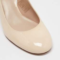 مملوكة مسبقًا Stuart Weitzman Cream Patent Leather Coretta Pumps Size 38