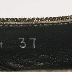 Stuart Weitzman Silver Lurex Fabric Pointed Toe Pumps Size 37