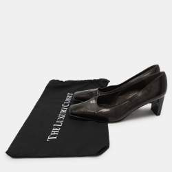Stuart Weitzman Brown Textured Print Leather Pumps Size 39.5