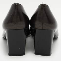 Stuart Weitzman Brown Textured Print Leather Pumps Size 39.5