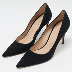 Stuart Weitzman Black Suede Pointed Toe Pumps Size 41