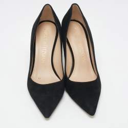 Stuart Weitzman Black Suede Pointed Toe Pumps Size 41