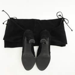 Stuart Weitzman Black Suede Ledyland Over The Knee Boots Size 38