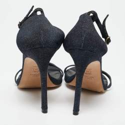 Stuart Weitzman Blue Denim Ankle Strap Sandals Size 40